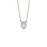Rose Gold 1Ct Solitaire Round Lab Grown Diamond Quorin Pendant