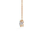 Rose Gold 1Ct Solitaire Round Lab Grown Diamond Quorin Pendant