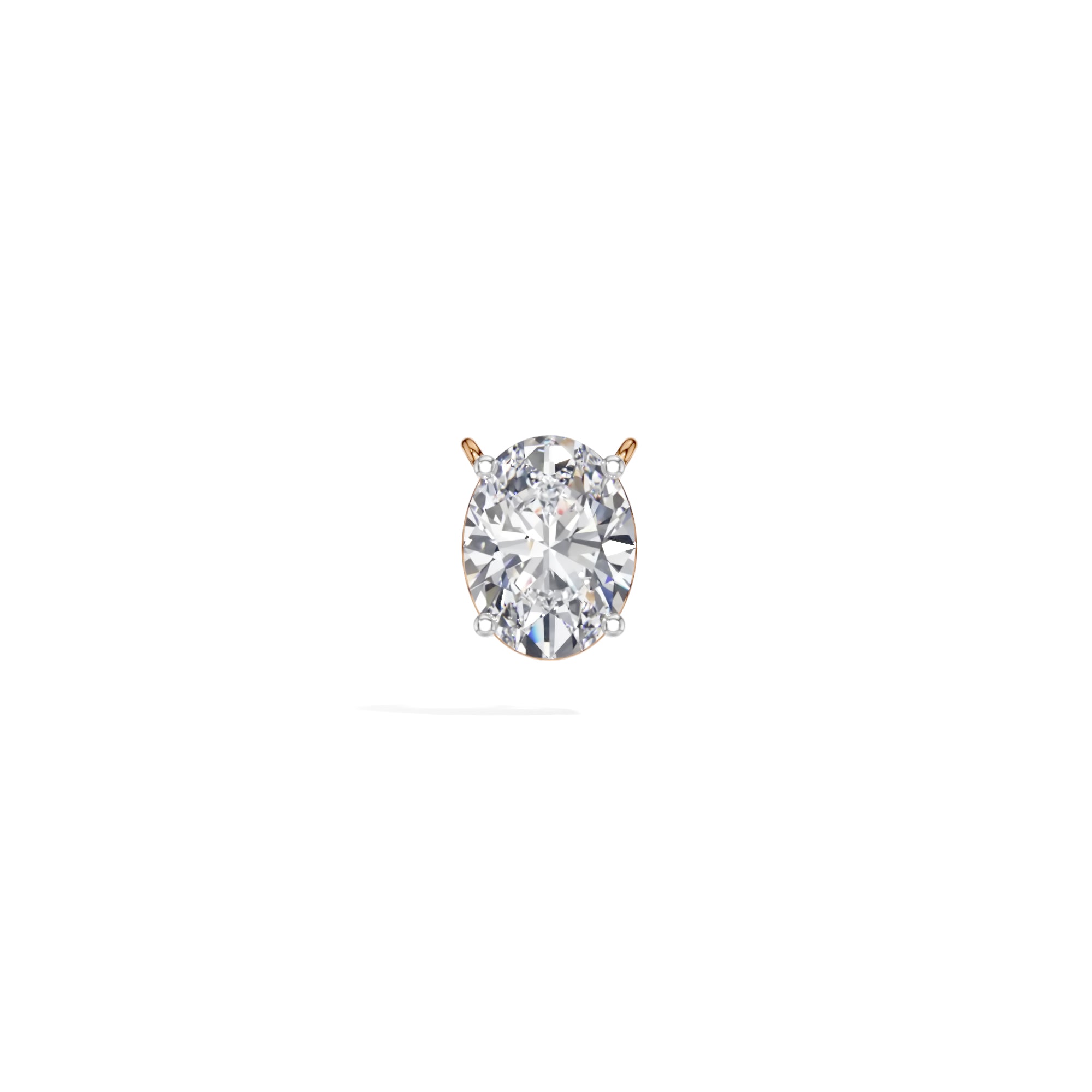 Rose Gold 1Ct Solitaire Round Lab Grown Diamond Quorin Pendant