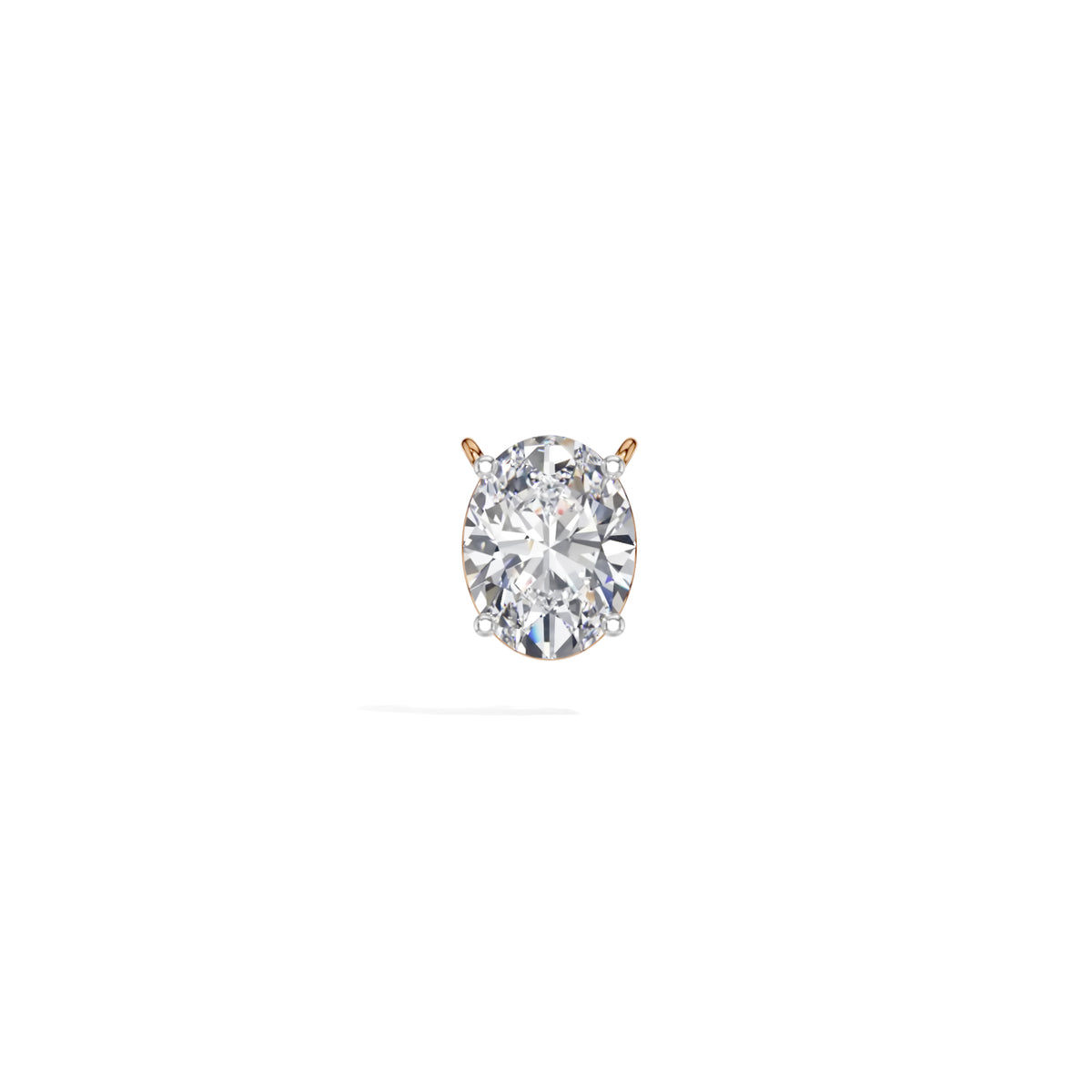 Rose Gold 1Ct Solitaire Round Lab Grown Diamond Quorin Pendant