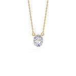 Yellow Gold 1Ct Solitaire Round Lab Grown Diamond Quorin Pendant