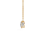 Yellow Gold 1Ct Solitaire Round Lab Grown Diamond Quorin Pendant
