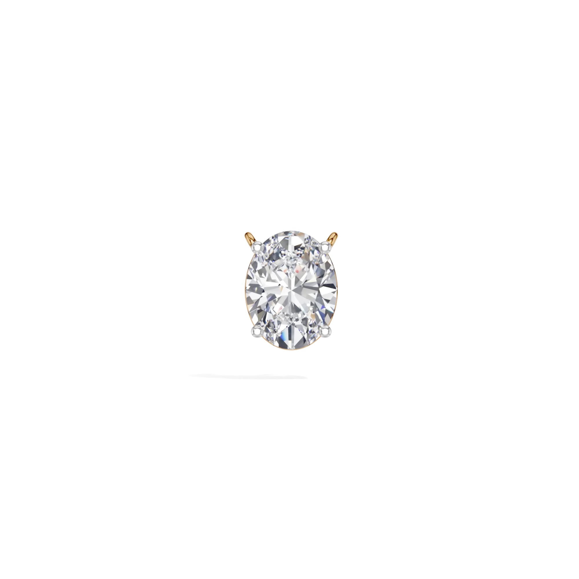 Yellow Gold 1Ct Solitaire Round Lab Grown Diamond Quorin Pendant