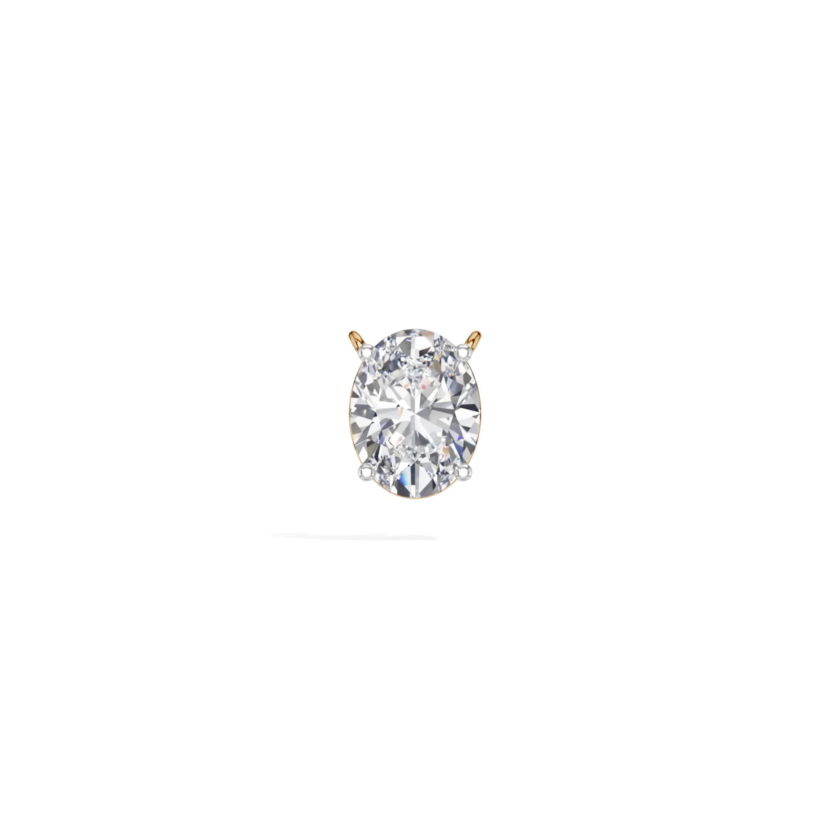 Yellow Gold 1Ct Solitaire Round Lab Grown Diamond Quorin Pendant