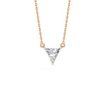 Rose Gold 1 50Ct Solitaire Triangle Lab Grown Diamond Lyvora Pendant