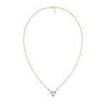 Rose Gold 1 50Ct Solitaire Triangle Lab Grown Diamond Lyvora Pendant