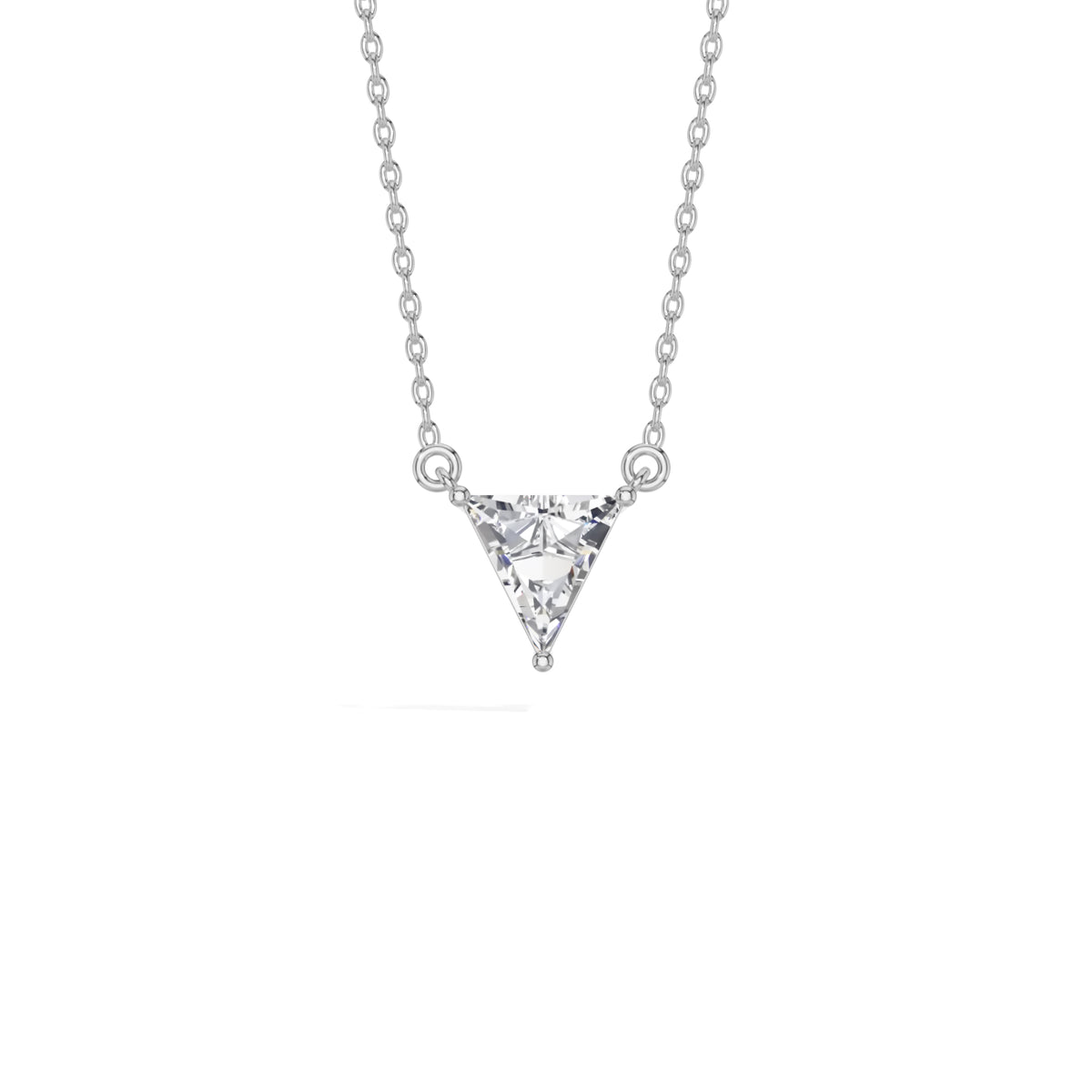 White Gold 1 50Ct Solitaire Triangle Lab Grown Diamond Lyvora Pendant