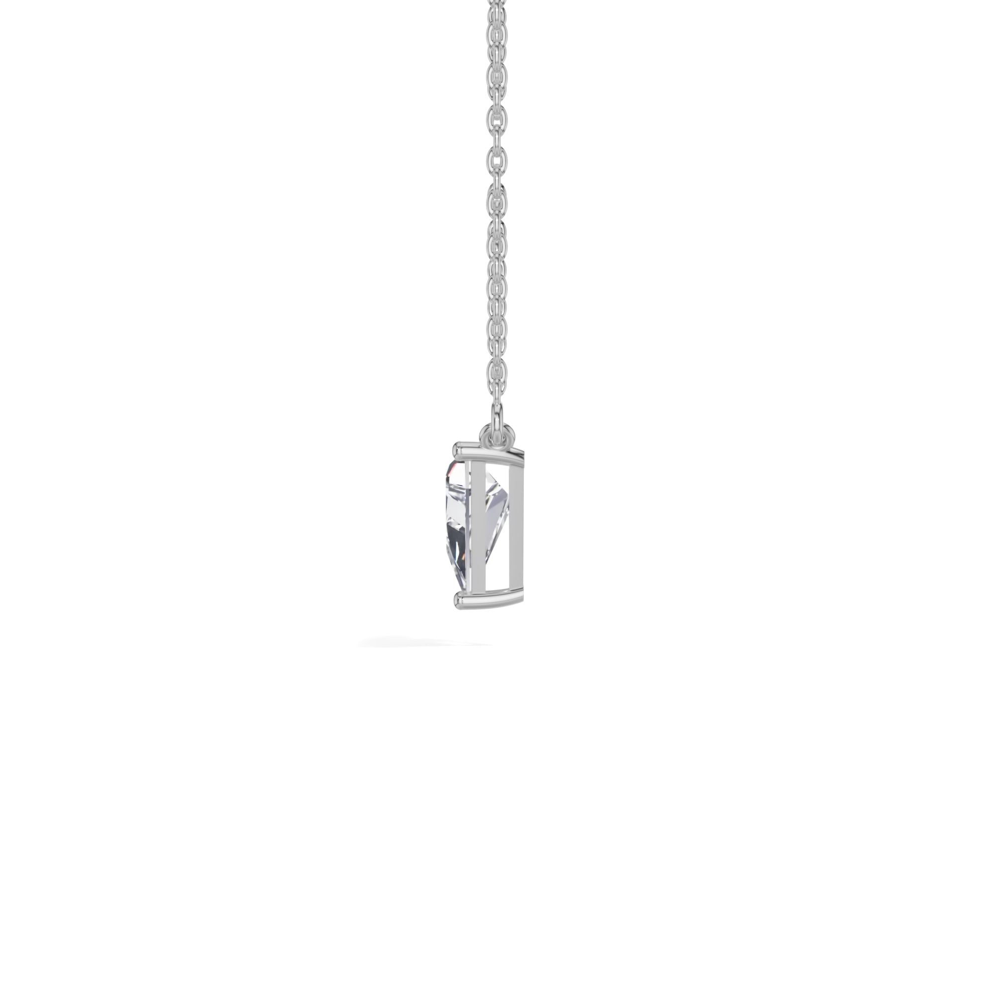 White Gold 1 50Ct Solitaire Triangle Lab Grown Diamond Lyvora Pendant