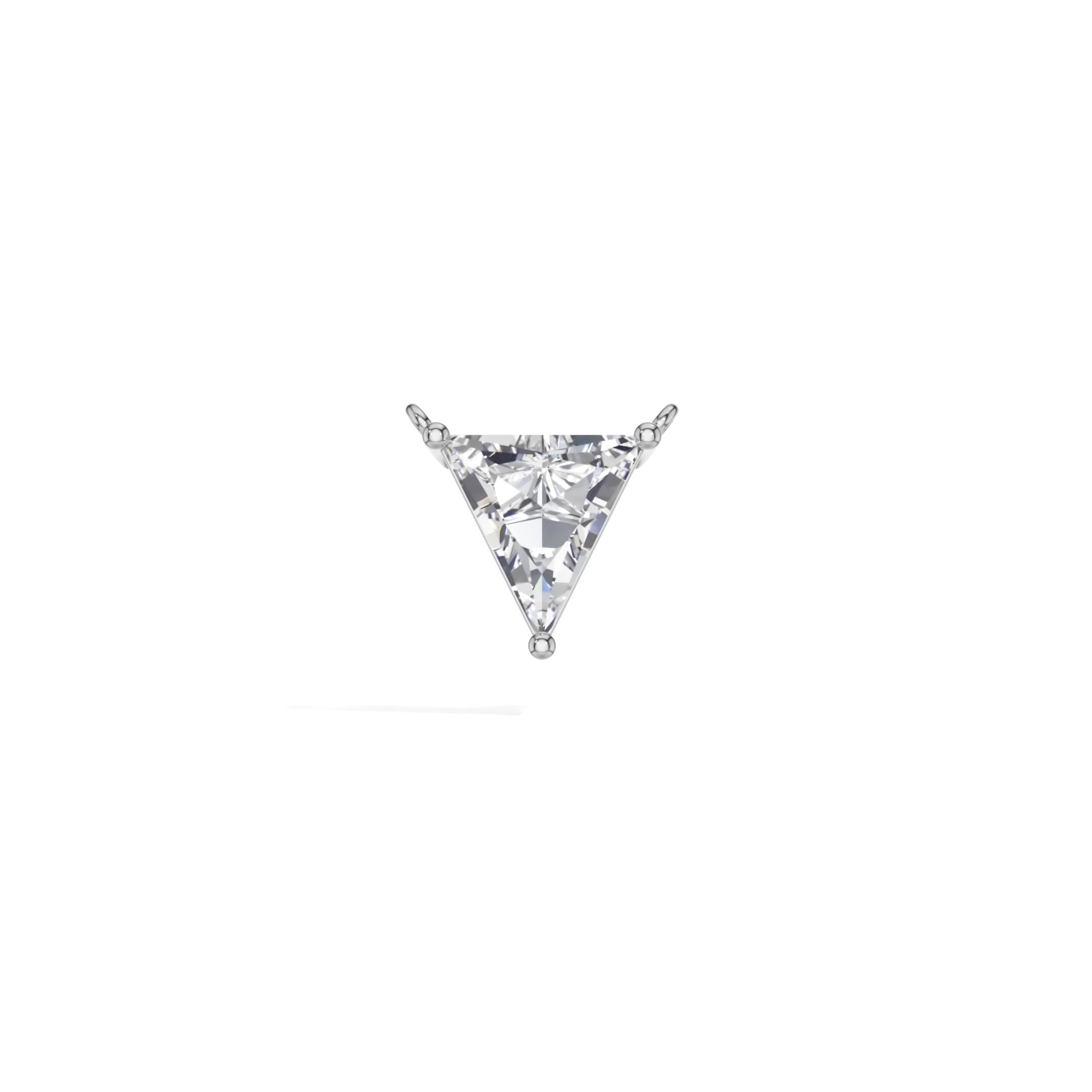 White Gold 1 50Ct Solitaire Triangle Lab Grown Diamond Lyvora Pendant