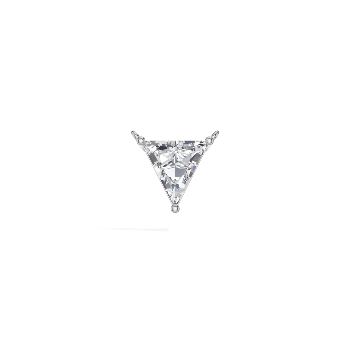 White Gold 1 50Ct Solitaire Triangle Lab Grown Diamond Lyvora Pendant