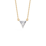 Yellow Gold 1 50Ct Solitaire Triangle Lab Grown Diamond Lyvora Pendant
