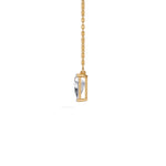 Yellow Gold 1 50Ct Solitaire Triangle Lab Grown Diamond Lyvora Pendant