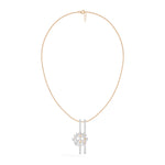 Rose Gold 1Ct Cluster Marquise Lab Grown Diamond Xerelle Pendant
