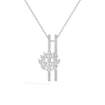 White Gold 1Ct Cluster Marquise Lab Grown Diamond Xerelle Pendant
