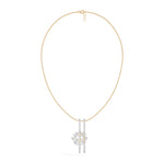 Yellow Gold 1Ct Cluster Marquise Lab Grown Diamond Xerelle Pendant