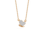 Rose Gold Pave Heart Lab Grown Diamond Zorex Pendant