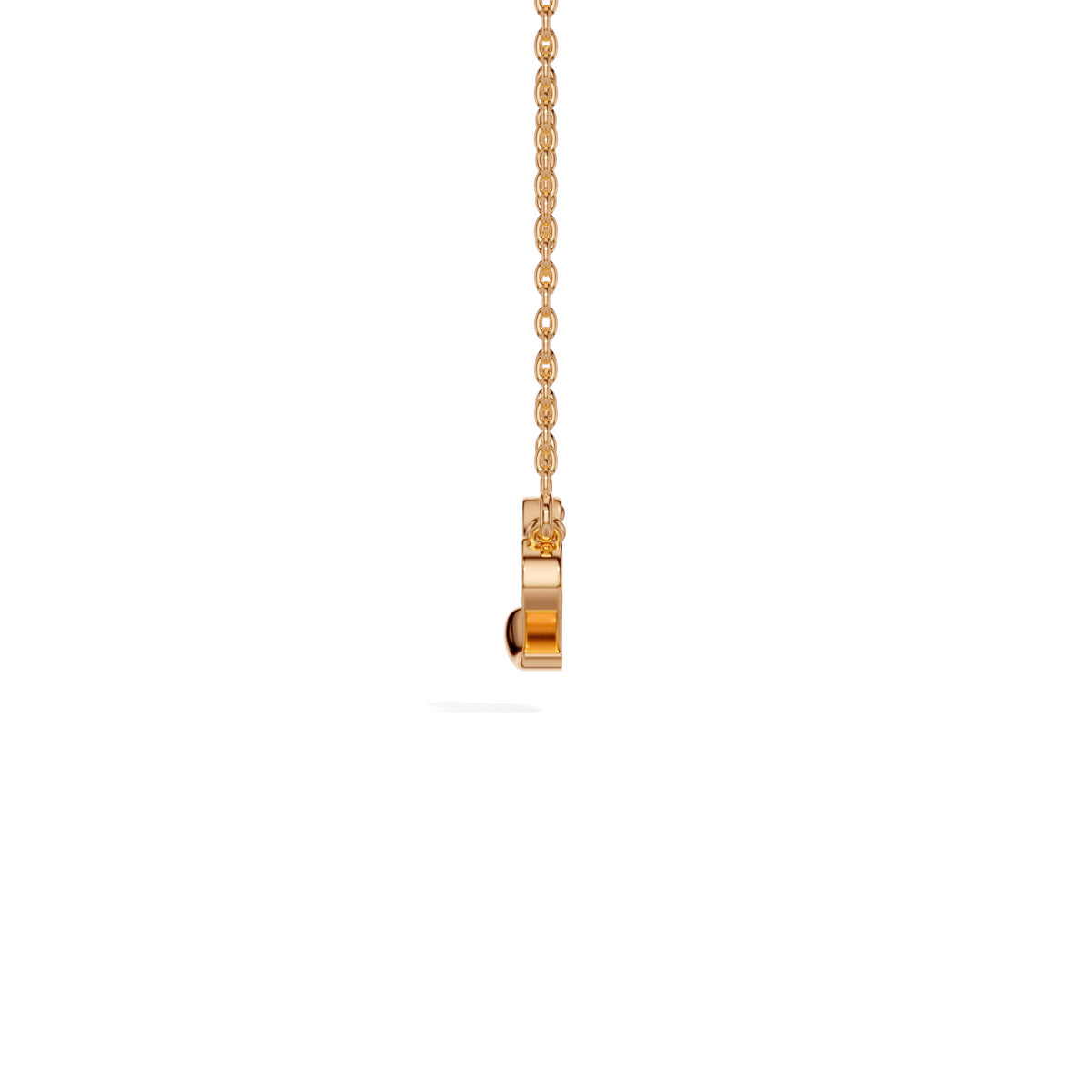 Rose Gold Pave Heart Lab Grown Diamond Zorex Pendant