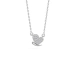 White Gold Pave Heart Lab Grown Diamond Zorex Pendant