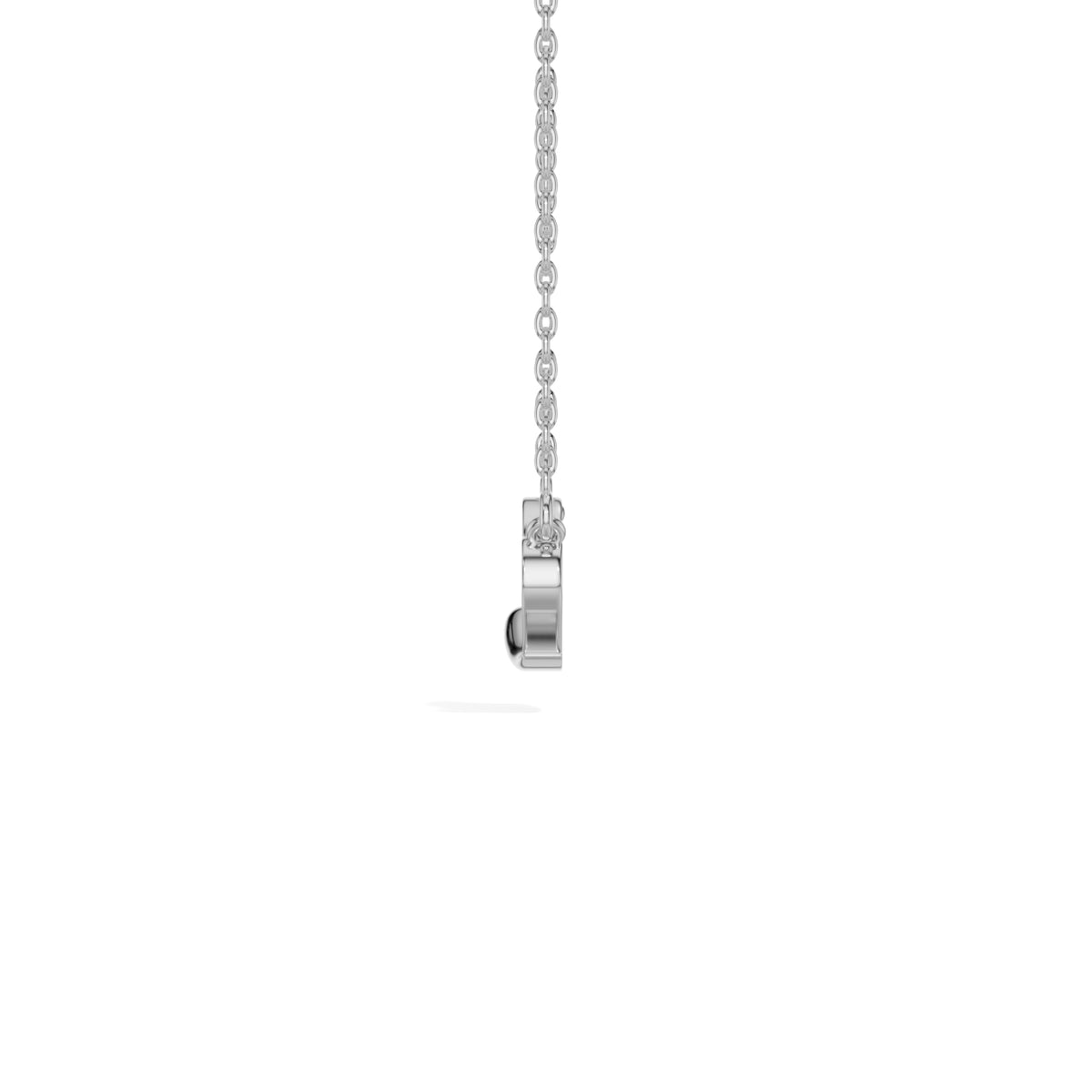 White Gold Pave Heart Lab Grown Diamond Zorex Pendant