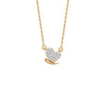 Yellow Gold Pave Heart Lab Grown Diamond Zorex Pendant