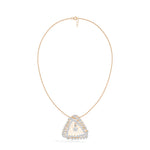 Rose Gold 1Ct Cluster Round Lab Grown Diamond Zerion Pendant