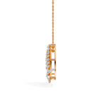 Rose Gold 1Ct Cluster Round Lab Grown Diamond Zerion Pendant