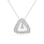 White Gold 1Ct Cluster Round Lab Grown Diamond Zerion Pendant