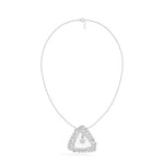White Gold 1Ct Cluster Round Lab Grown Diamond Zerion Pendant
