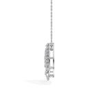 White Gold 1Ct Cluster Round Lab Grown Diamond Zerion Pendant