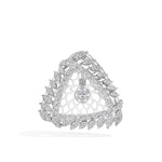 White Gold 1Ct Cluster Round Lab Grown Diamond Zerion Pendant