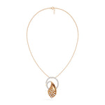 Rose Gold Halo Cluster Round Lab Grown Diamond Zanira Pendant