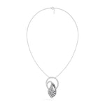 White Gold Halo Cluster Round Lab Grown Diamond Zanira Pendant