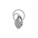 White Gold Halo Cluster Round Lab Grown Diamond Zanira Pendant