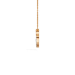 Rose Gold Heart Halo Round Lab Grown Diamond Velorae Pendant