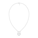 White Gold Heart Halo Round Lab Grown Diamond Velorae Pendant