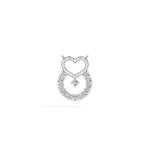 White Gold Heart Halo Round Lab Grown Diamond Velorae Pendant