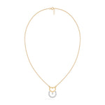 Yellow Gold Heart Halo Round Lab Grown Diamond Velorae Pendant