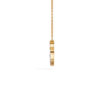 Yellow Gold Heart Halo Round Lab Grown Diamond Velorae Pendant