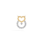 Yellow Gold Heart Halo Round Lab Grown Diamond Velorae Pendant