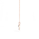 Axis Pendant Round Lab Grown Diamond Two Stone Hexagon Bezel Vertical