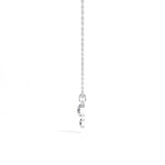 Axis Pendant Round Lab Grown Diamond Two Stone Hexagon Bezel Vertical