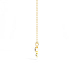 Axis Pendant Round Lab Grown Diamond Two Stone Hexagon Bezel Vertical