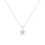 Fivefold Pendant Marquise Lab Grown Diamond Five Petal Flower