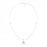 Fivefold Pendant Marquise Lab Grown Diamond Five Petal Flower