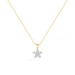Fivefold Pendant Marquise Lab Grown Diamond Five Petal Flower