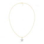 Fivefold Pendant Marquise Lab Grown Diamond Five Petal Flower