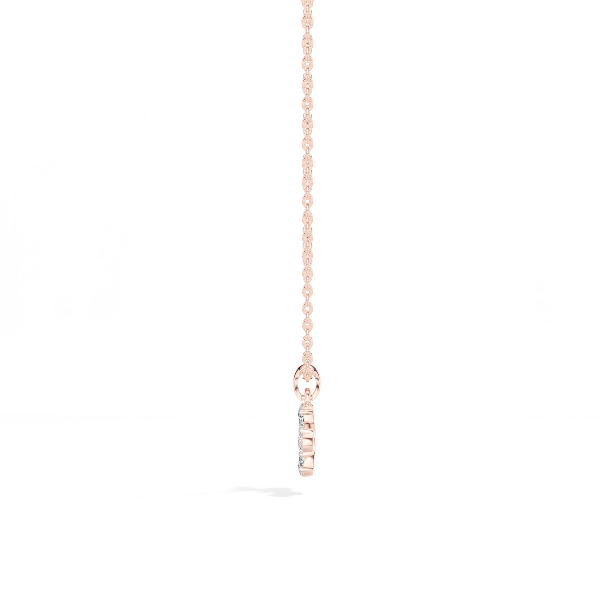 Clover Pendant Pear Lab Grown Diamond Four Petal Clover