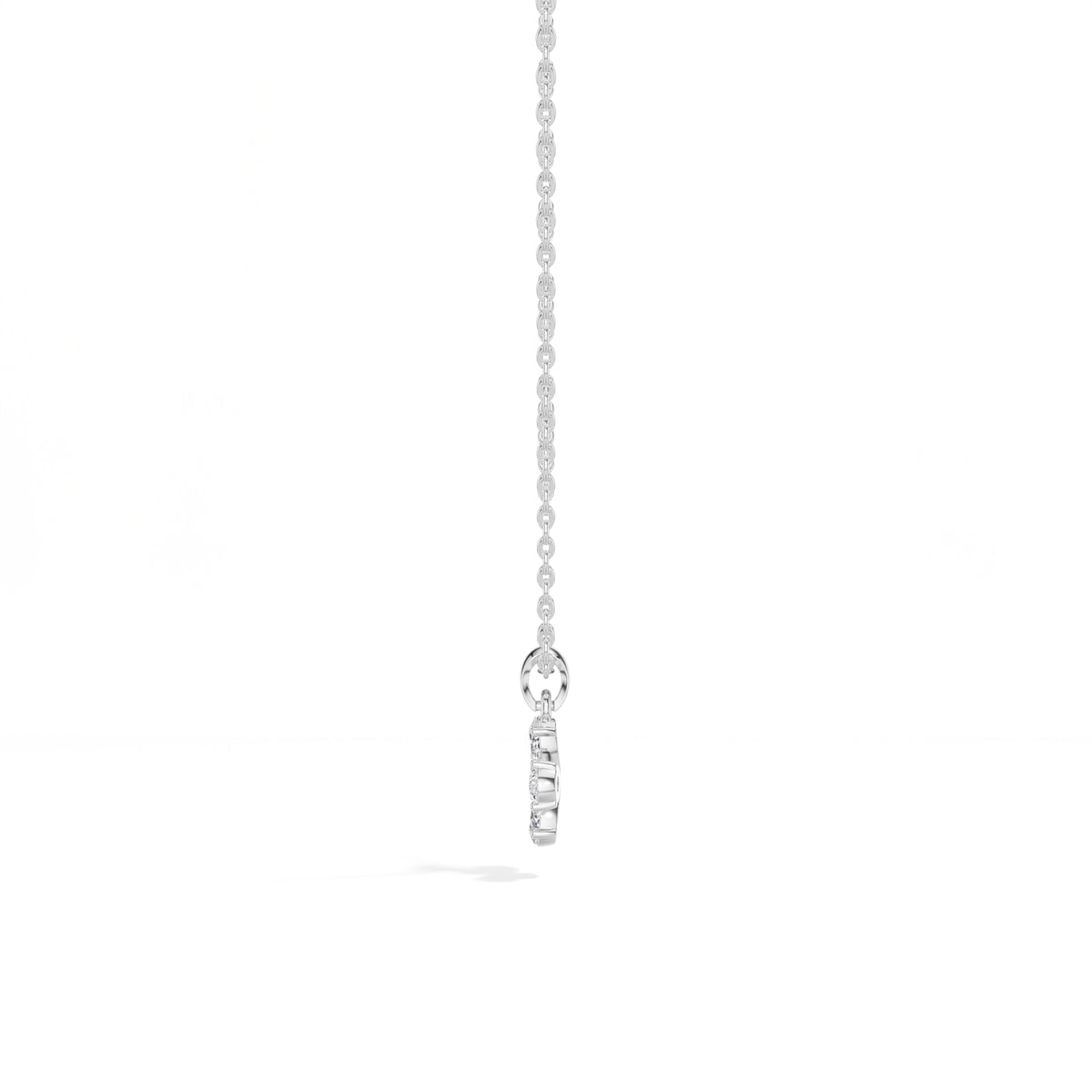 Clover Pendant Pear Lab Grown Diamond Four Petal Clover