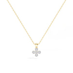 Clover Pendant Pear Lab Grown Diamond Four Petal Clover