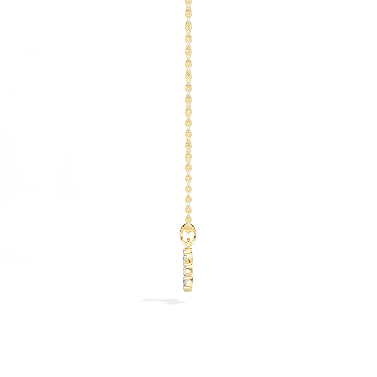 Clover Pendant Pear Lab Grown Diamond Four Petal Clover